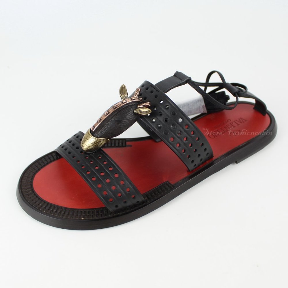 NEW VALENTINO GARAVANI RUNWAY Ankle Sandals, Black, EU 37 - Picture 6 of 14